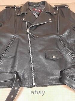 Motorcycle Black Jacket XPERT PERFORMANCE Heavy Motorcycle Leather MENS XXL