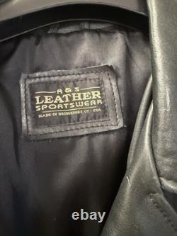 Motorcycle Jacket Men's XL Made In USA R&S Leather Sportswear (CT)