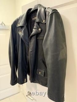 Motorcycle Jacket Men's XL Made In USA R&S Leather Sportswear (CT)