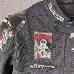 Motorcycle Jacket Yellow Corn Mens Medium Black Titanium Max Armored