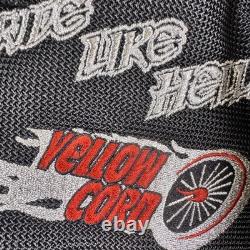 Motorcycle Jacket Yellow Corn Mens Medium Black Titanium Max Armored