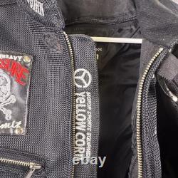 Motorcycle Jacket Yellow Corn Mens Medium Black Titanium Max Armored
