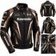Motorcycle Leather Jacket Black Brown Cowhide Armored Racing Biker Riding Jacket