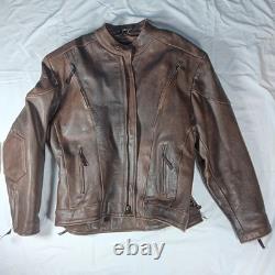 Motorcycle Leather Jacket Cafe Racer Style Size 56 with Chaps