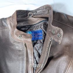 Motorcycle Leather Jacket Cafe Racer Style Size 56 with Chaps