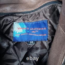 Motorcycle Leather Jacket Cafe Racer Style Size 56 with Chaps