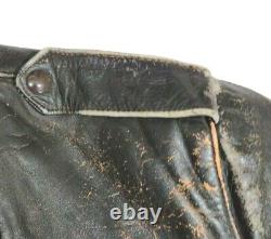 Motorcycle Leather Jacket Coat Brown Mens L Distressed Vintage Biker Core Brown