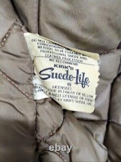 Motorcycle Leather Jacket Coat Brown Mens L Distressed Vintage Biker Core Brown