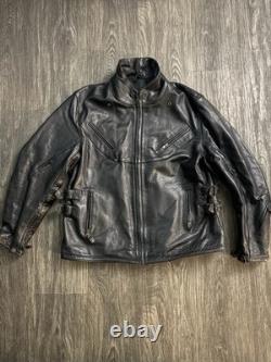 Motorcycle leather coat, very heavy size large men