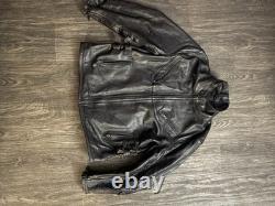 Motorcycle leather coat, very heavy size large men