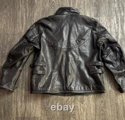 Motorcycle leather coat, very heavy size large men