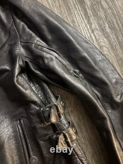 Motorcycle leather coat, very heavy size large men