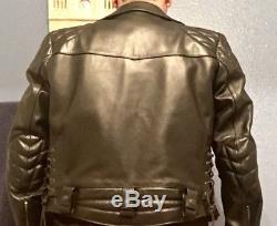Mr Rob Of Amsterdam Padded Leather Jacket Coat Biker Bluf 40 54 Langlitz Styl S