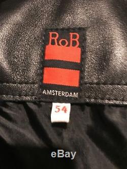 Mr Rob Of Amsterdam Padded Leather Jacket Coat Biker Bluf 40 54 Langlitz Styl S