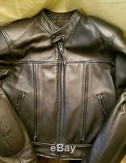 Mr S. Leather Cafe Racer Leather motorcycle Jacket with liner like new size 44