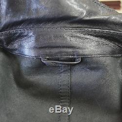 NR Authentic Gucci Men's Black Nappa Leather Silver Tone Zipper Jacket Size 58