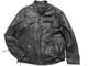 Natel motorcycle cafe scooter jacket Black Leather 42 Quilted zip-out liner USA