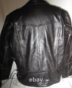 New Mens Antique Brown Vented Leather Motorcycle Jacket LARGE, XL, 2XL CLOSEOUT