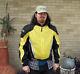Nice Barely Used Joe Rocket Padded Motorcycle Jacket SZ LG Black Yellow & Gray