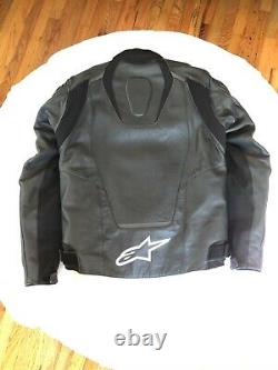 No Reserve Alpinestars Perforated Black Leather Jacket with Back & Chest Armor