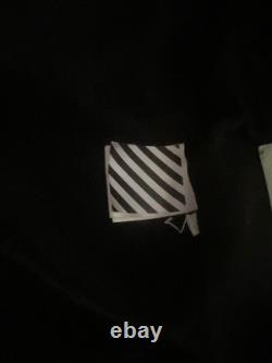 Off-White Virgil Abloh Black Arrow print Leather Biker Jacket sz Med preowned