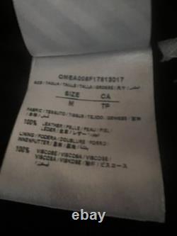 Off-White Virgil Abloh Black Arrow print Leather Biker Jacket sz Med preowned