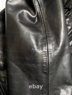 Off-White Virgil Abloh Black Arrow print Leather Biker Jacket sz Med preowned