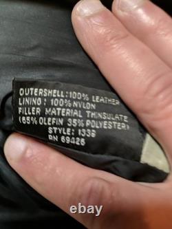 Open Road Black Leather Biker Jacket, Vintage, Motorcycle, Size M (38)