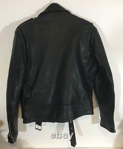 Open Road Men's 100% Genuine Leather Riding Jacket Size 36 YKK Zippers Heavy