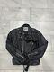 Open Road Size L Black Leather Motorcycle Biker Jacket Zip Pockets Pre-owned