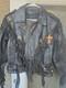 Open Road Vintage Leather Biker Jacket Black Fringe Concho Mens Size 42 Used