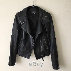 Orig $595 XS Mackage Kenya Black Motorcycle Leather Jacket Aritzia