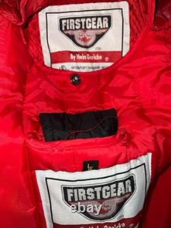 Original 1980s HEIN GERICKE First Gear'Pines' Red Leather Biker Jacket Size L