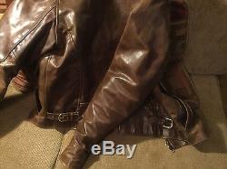 Orvis Horsehide Leather Jacket By Vanson Size Medium