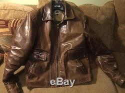 Orvis Horsehide Leather Jacket By Vanson Size Medium