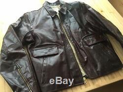 Orvis Vanson Horsehide Leather Jacket Mens Large