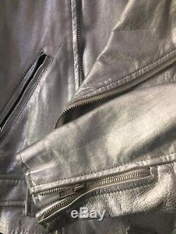 PHILIP NOEL Womens Metallic Silver Lambskin Leather Motorcycle Jacket MEDIUM