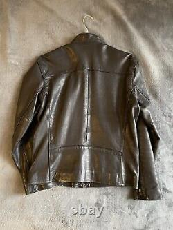 POLO RALPH LAUREN Men's Café Racer Leather Jacket