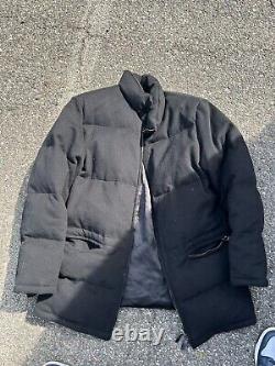 PURPLE LABEL Ralph Lauren Men's Black Down Cameron Wool Hooded Puffer Jacket