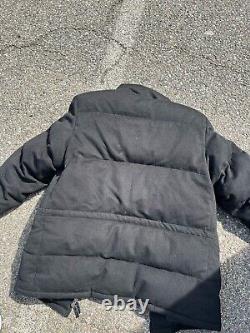 PURPLE LABEL Ralph Lauren Men's Black Down Cameron Wool Hooded Puffer Jacket