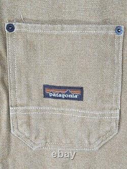 Patagonia Coat Jacket Men's Large Beige Iron Forge Hemp Canvas Chore Work Barn