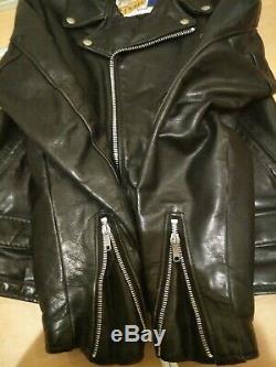 Perfecto 118 36 schott cowhide leather double motorcycle jacket racer 641 618