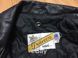 Perfecto 118 40 schottcowhide leather double motorcycle jacket racer 618