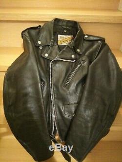 Perfecto 618 38 schott steerhide leather double motorcycle jacket racer 641