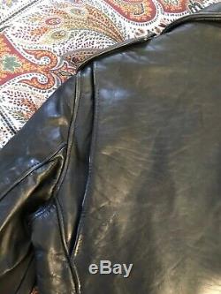 Perfecto/Schott Black Motorcycle Leather Jacket Men's Size 42