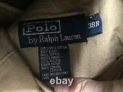 Polo Ralph Lauren 38R Green Corduroy Blazer Jacket RRL VTG Leather Rugby Hunting