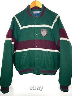 Polo Ralph Lauren Green Varsity Jacket Bomber VtG RRL Rugby Letterman Crest Coat