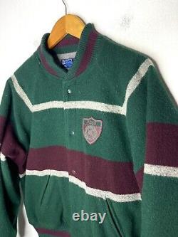 Polo Ralph Lauren Green Varsity Jacket Bomber VtG RRL Rugby Letterman Crest Coat