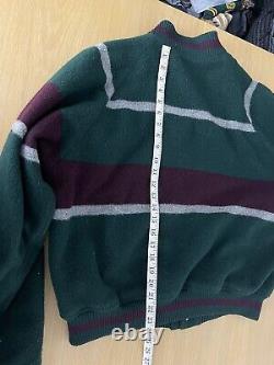 Polo Ralph Lauren Green Varsity Jacket Bomber VtG RRL Rugby Letterman Crest Coat