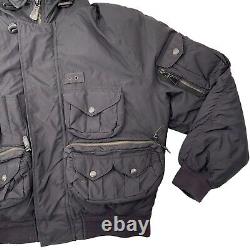 Polo Ralph Lauren LARGE Black Down/Feathers Motorcycle Utility Puffer READ